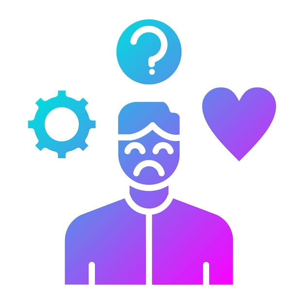 El icono del vector de estrés libre se puede utilizar para el conjunto de iconos de comodidad