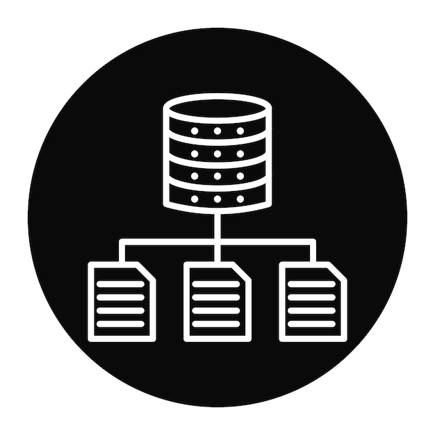 El icono del vector de estructura de datos se puede utilizar para el conjunto de iconos sin código
