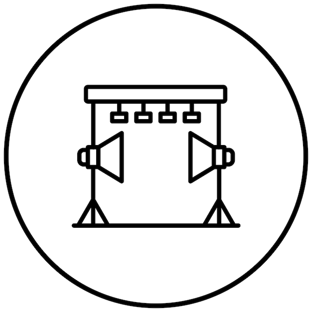 El icono del vector de estudio se puede utilizar para el conjunto de iconos de instrumentos