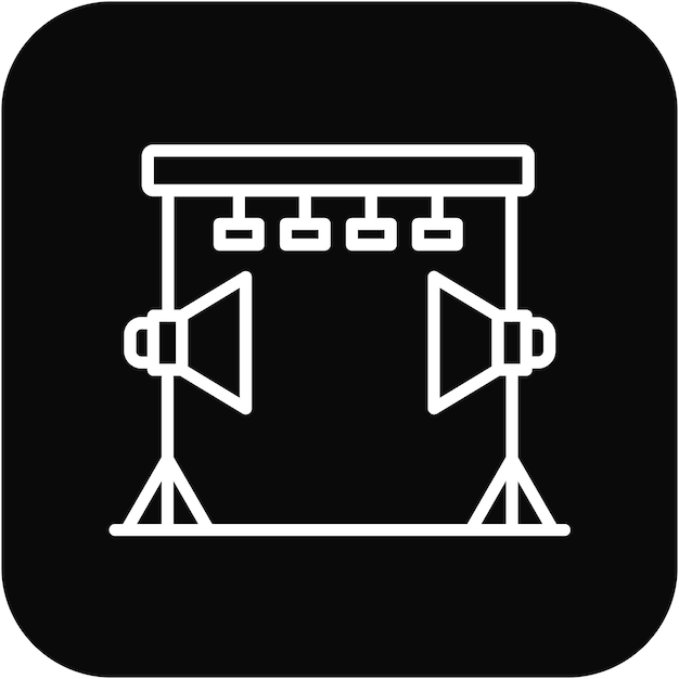 El icono del vector de estudio se puede utilizar para el conjunto de iconos de instrumentos