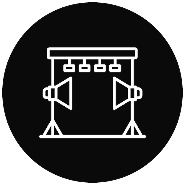 El icono del vector de estudio se puede utilizar para el conjunto de iconos de instrumentos
