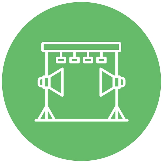 El icono del vector de estudio se puede utilizar para el conjunto de iconos de instrumentos