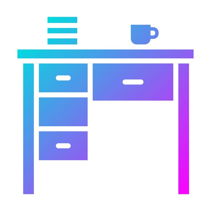 Vector el icono del vector de estudio de la tabla se puede utilizar para el conjunto de iconos interiores