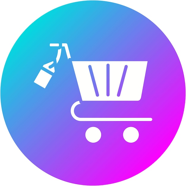 Vector el icono del vector de etiqueta del carrito se puede utilizar para el conjunto de iconos de compras y comercio electrónico