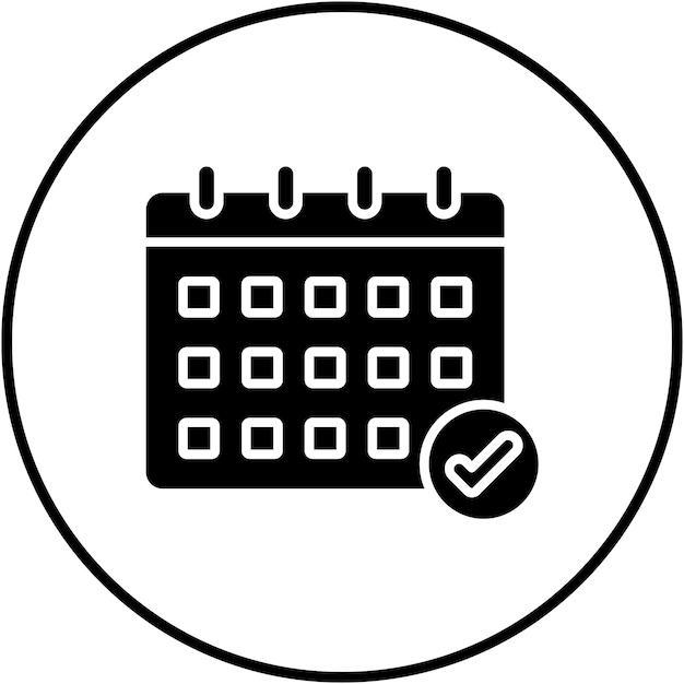 El icono del vector de eventos programado se puede utilizar para el conjunto de iconos de Business Economy
