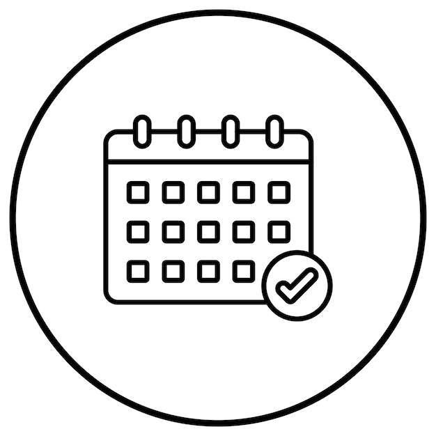 El icono del vector de eventos programado se puede utilizar para el conjunto de iconos de Business Economy