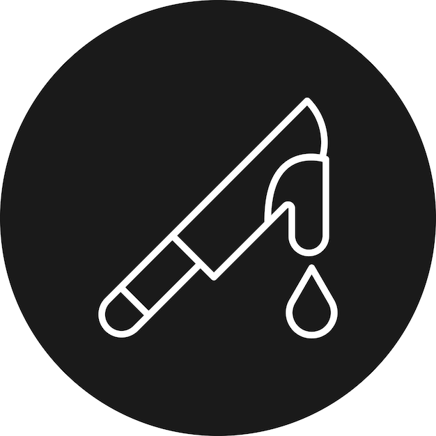 El icono del vector de evidencia de sangre se puede usar para el conjunto de iconos de Crimen y Ley