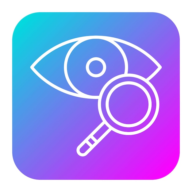 El icono del vector de examen ocular se puede utilizar para el conjunto de iconos de control de salud