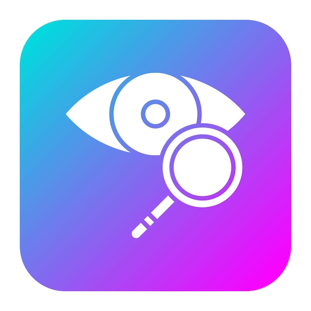 El icono del vector de examen ocular se puede utilizar para el conjunto de iconos de control de salud