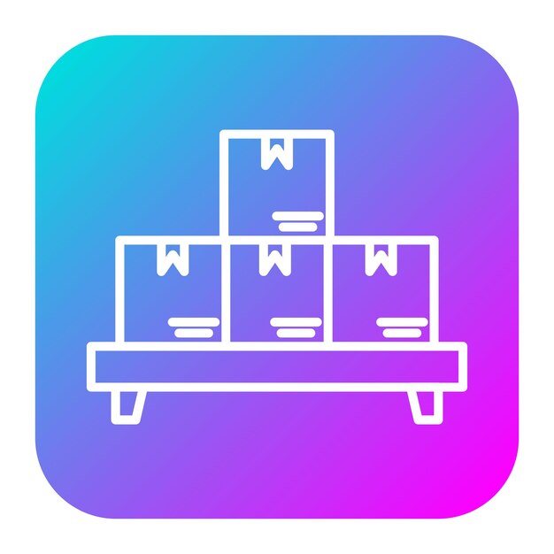 El icono del vector de existencias se puede utilizar para el conjunto de iconos de la cadena de suministro