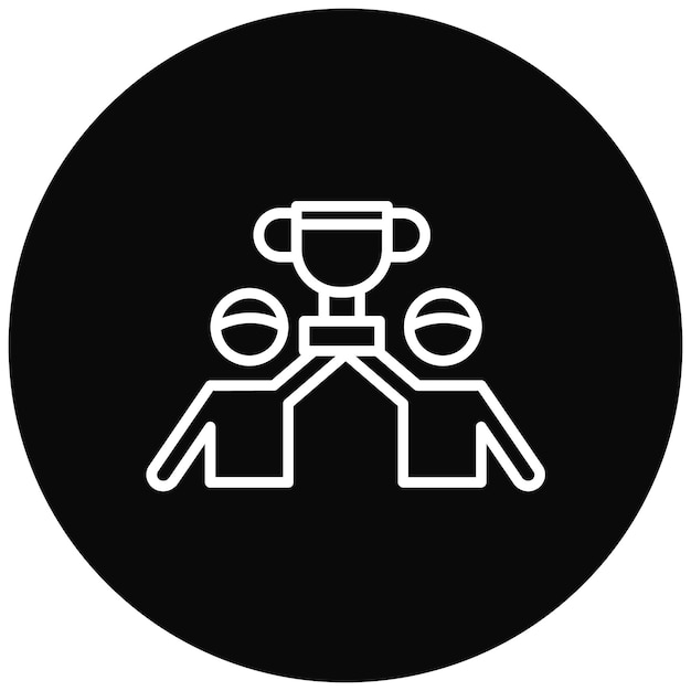 El icono del vector de éxito conjunto se puede utilizar para el conjunto de iconos de trabajo en equipo