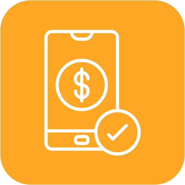 El icono del vector de éxito de pago se puede utilizar para el conjunto de iconos de comercio minorista digital