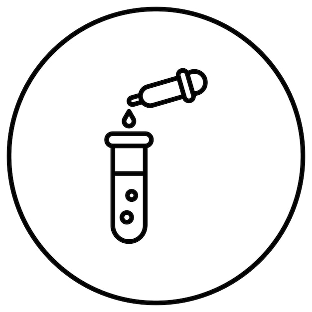 El icono del vector de experimento se puede utilizar para el conjunto de iconos de química