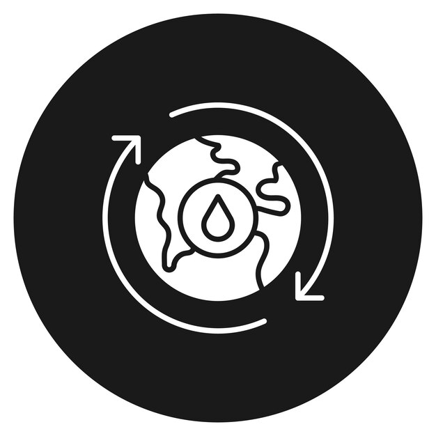 El icono del vector de exploración de petróleo se puede utilizar para el conjunto de iconos de la industria de la gasolina