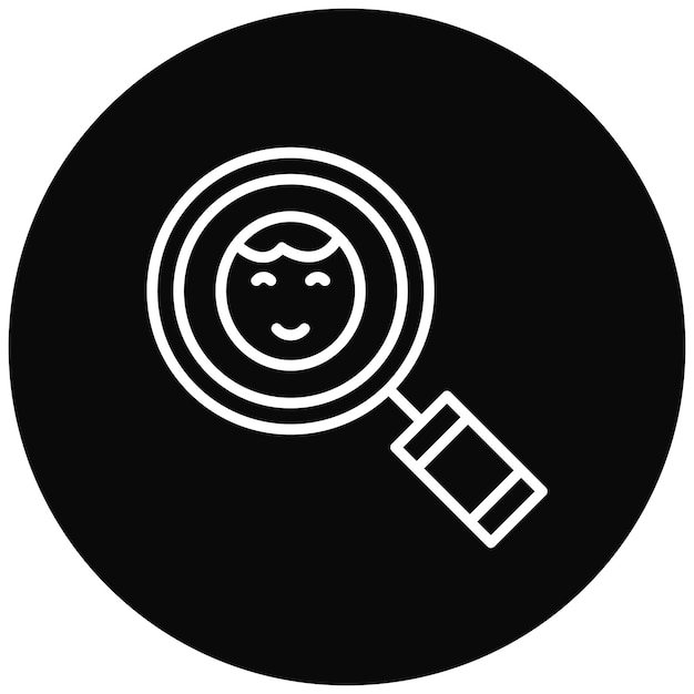 El icono del vector de exploración se puede utilizar para el conjunto de iconos de adopción de niños