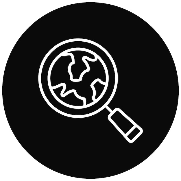 El icono del vector de exploración se puede utilizar para el conjunto de iconos de crecimiento personal