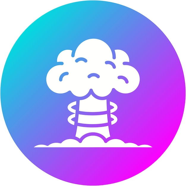 El icono del vector de explosión nuclear se puede usar para el conjunto de iconos de física
