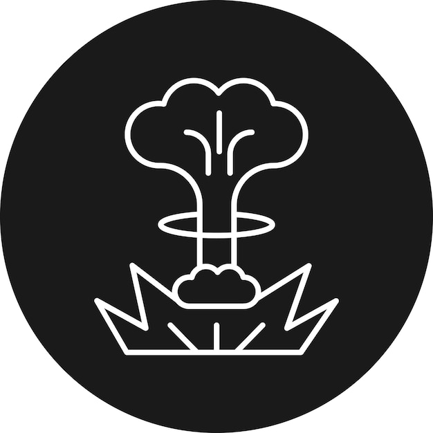 El icono del vector de explosión se puede usar para el conjunto de iconos militares