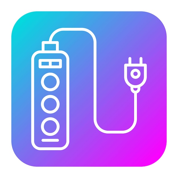 El icono del vector de extensión del cordón se puede usar para el conjunto de iconos de mejoras para el hogar