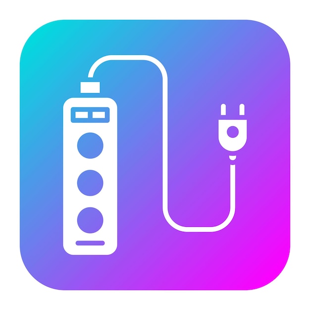 El icono del vector de extensión del cordón se puede usar para el conjunto de iconos de mejoras para el hogar