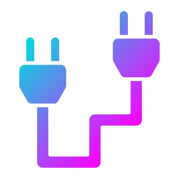 El icono del vector de extensión del cordón se puede utilizar para el conjunto de iconos de herramientas de electricista