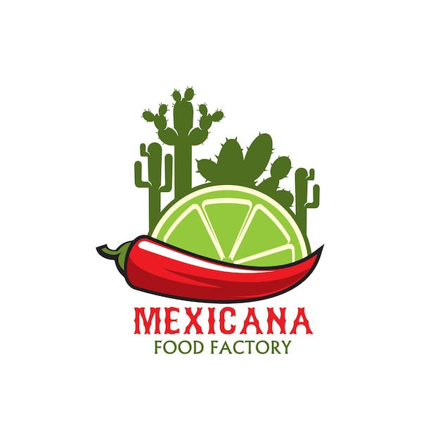 Icono de vector de fábrica de comida de restaurante mexicano