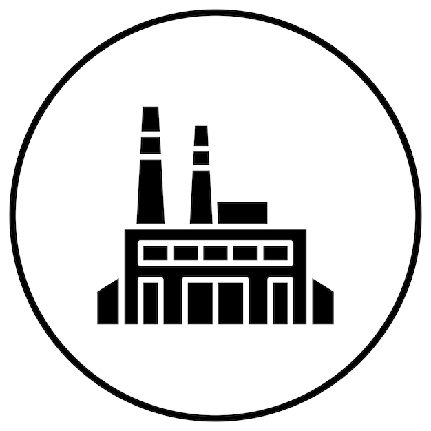 El icono del vector de fábrica se puede utilizar para el conjunto de iconos de bienes raíces