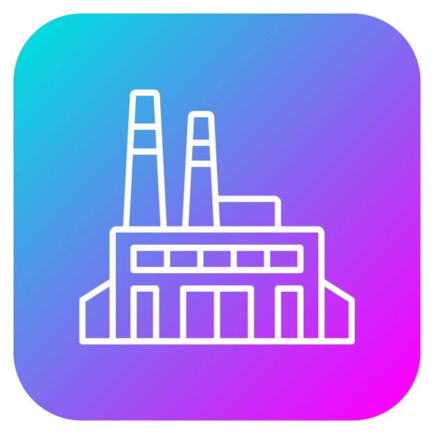 El icono del vector de fábrica se puede utilizar para el conjunto de iconos de bienes raíces