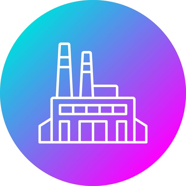 El icono del vector de fábrica se puede utilizar para el conjunto de iconos de bienes raíces