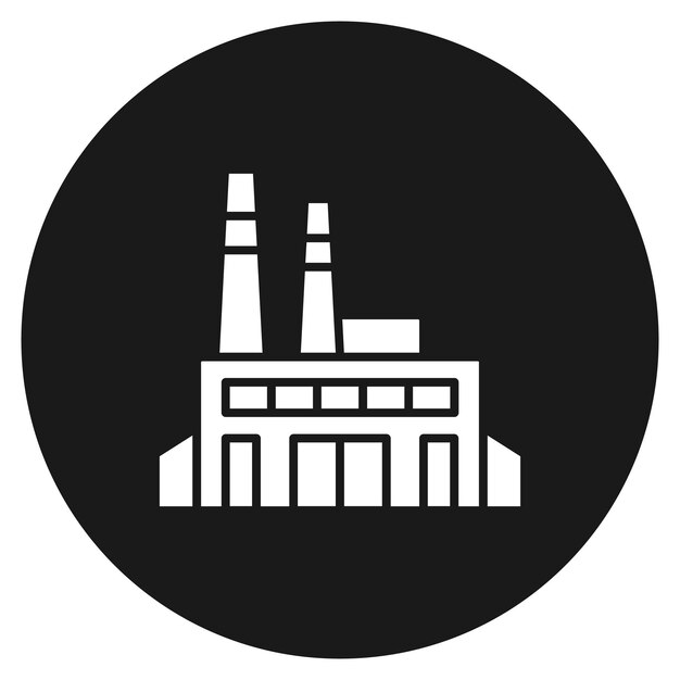 El icono del vector de fábrica se puede utilizar para el conjunto de iconos de bienes raíces