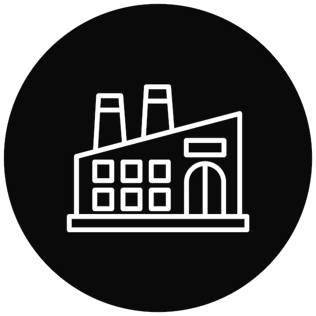 El icono del vector de fábrica se puede utilizar para el conjunto de iconos de metalurgia