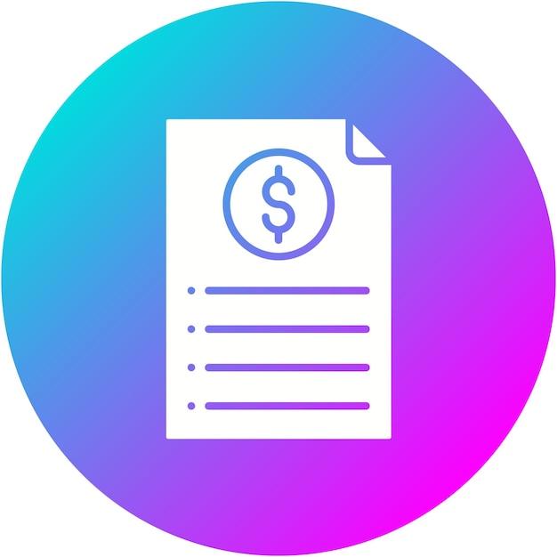 El icono del vector de la factura se puede utilizar para el conjunto de iconos de entrega y logística