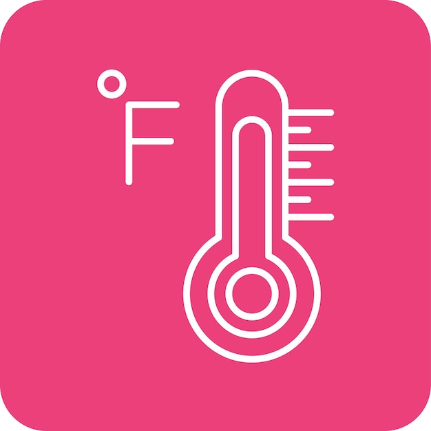 El icono del vector Fahrenheit se puede usar para el conjunto de iconos del tiempo