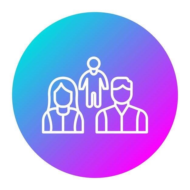 El icono del vector de la familia feliz se puede usar para el conjunto de iconos de comodidad