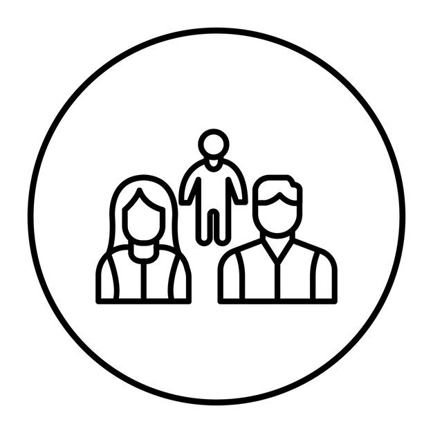 El icono del vector de la familia feliz se puede usar para el conjunto de iconos de comodidad