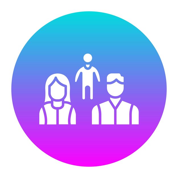 El icono del vector de la familia feliz se puede usar para el conjunto de iconos de comodidad