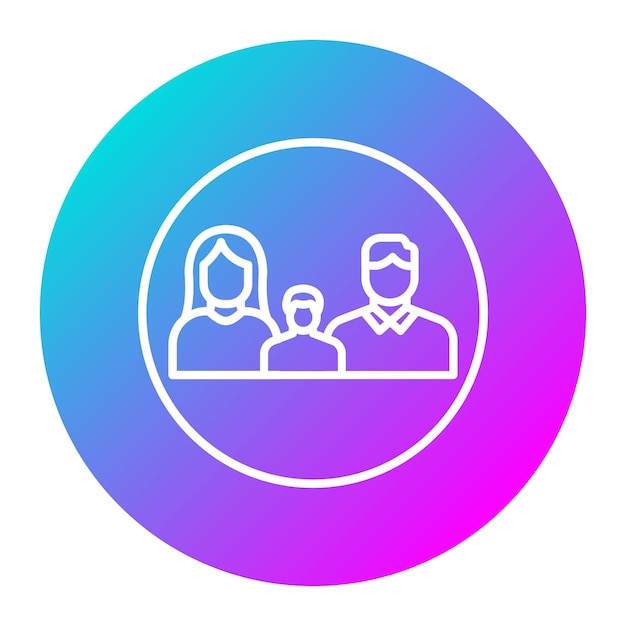 El icono del vector familiar se puede utilizar para el conjunto de iconos de Derechos Humanos