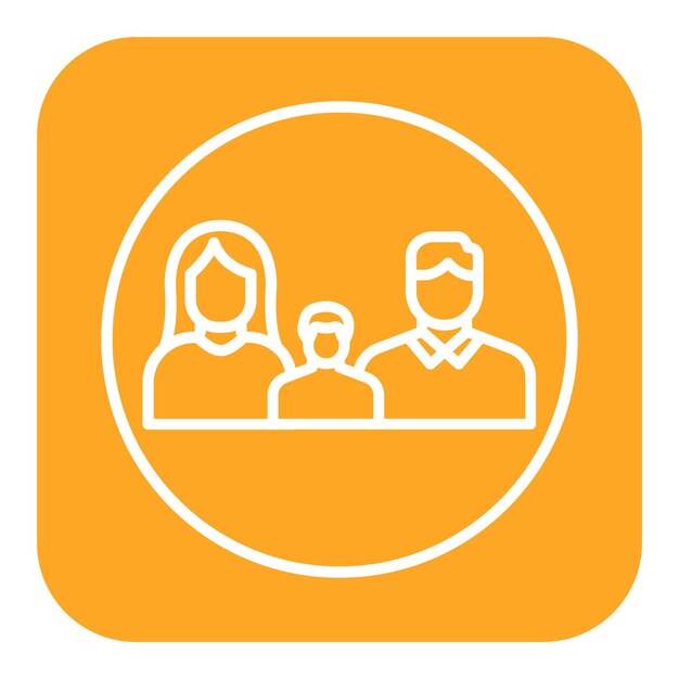 El icono del vector familiar se puede utilizar para el conjunto de iconos de Derechos Humanos