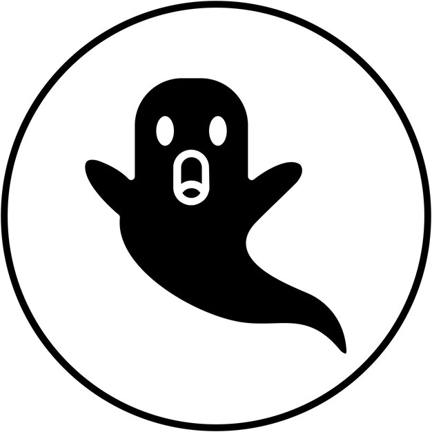 El icono del vector fantasma se puede usar para el conjunto de iconos de Halloween