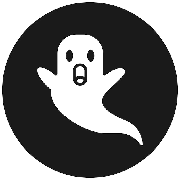 El icono del vector fantasma se puede usar para el conjunto de iconos de Halloween