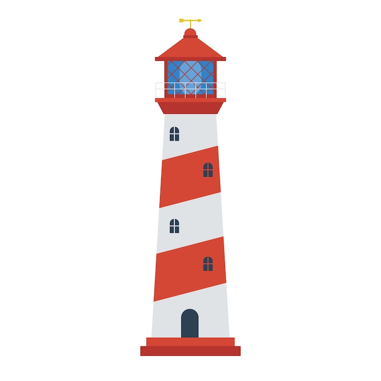 Vector icono de vector de faro