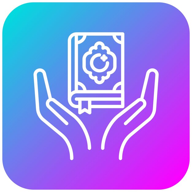 El icono del vector de la fe se puede usar para el conjunto de iconos de Ramadán