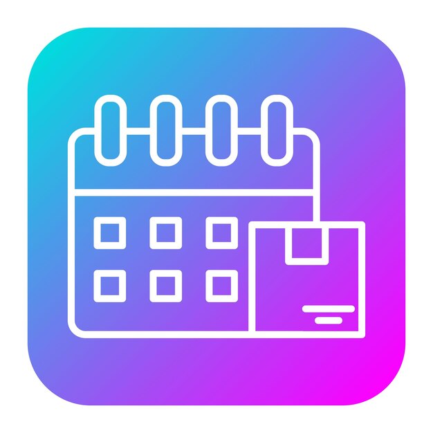 El icono del vector de la fecha de entrega se puede utilizar para el conjunto de iconos del almacén