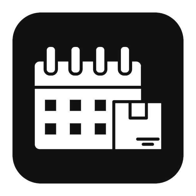 El icono del vector de la fecha de entrega se puede utilizar para el conjunto de iconos del almacén