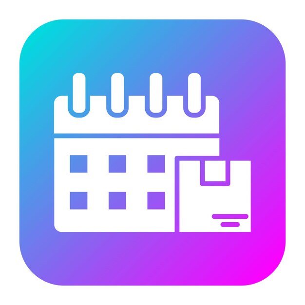 El icono del vector de la fecha de entrega se puede utilizar para el conjunto de iconos del almacén