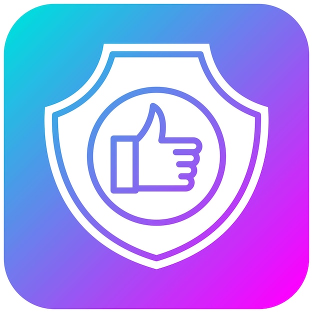El icono del vector de fiabilidad se puede utilizar para el conjunto de iconos de periodismo