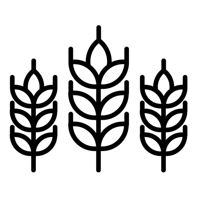 El icono del vector de fibra se puede utilizar para el conjunto de iconos de nutrición