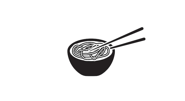 El icono del vector de los fideos
