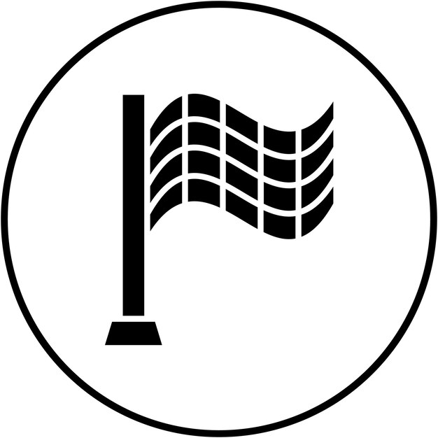 El icono del vector de finalización de la bandera se puede utilizar para el conjunto de iconos deportivos