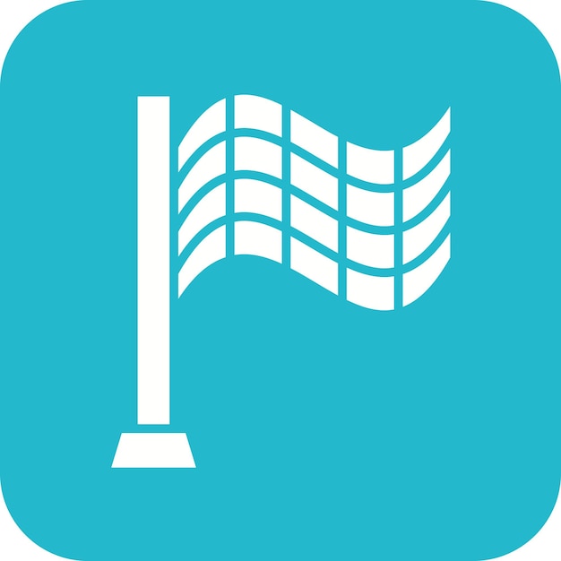 El icono del vector de finalización de la bandera se puede utilizar para el conjunto de iconos deportivos
